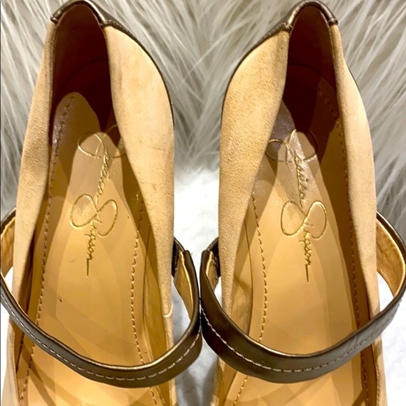 Jessica Simpson Mary Jane Suede Leather platform heels SZ 7 - Picture 3 of 6